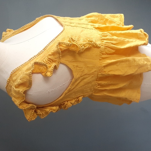 Free people yellow top size small - Picture 4 of 14